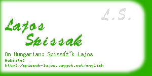 lajos spissak business card